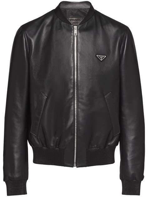 prada cervo bomber|prada leather bomber jacket.